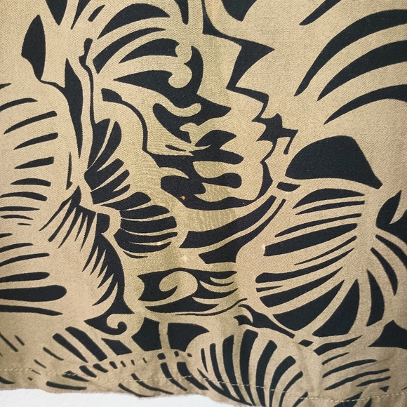 Santiki Tan and Black Tropical Printed Sleeveless Boutique Dress - Picture 7 of 8